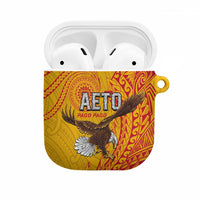 American Samoa Flag Day AirPods Case Fautasi Race Pago Pago-Aeto Eagle Wings Tribal Style