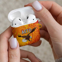 American Samoa Flag Day AirPods Case Fautasi Race Pago Pago-Aeto Eagle Wings Tribal Style