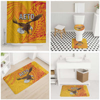 American Samoa Flag Day Bathroom Set Fautasi Race Pago Pago-Aeto Eagle Wings Tribal Style LT03 - Polynesian Pride