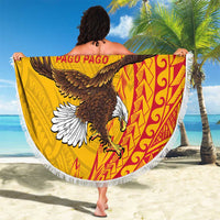 American Samoa Flag Day Beach Blanket Fautasi Race Pago Pago-Aeto Eagle Wings Tribal Style LT03 - Polynesian Pride