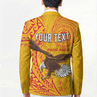 Personalised American Samoa Flag Day Blazer Fautasi Race Pago Pago-Aeto Eagle Wings Tribal Style LT03 - Polynesian Pride