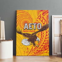 American Samoa Flag Day Canvas Wall Art Fautasi Race Pago Pago-Aeto Eagle Wings Tribal Style LT03 - Polynesian Pride