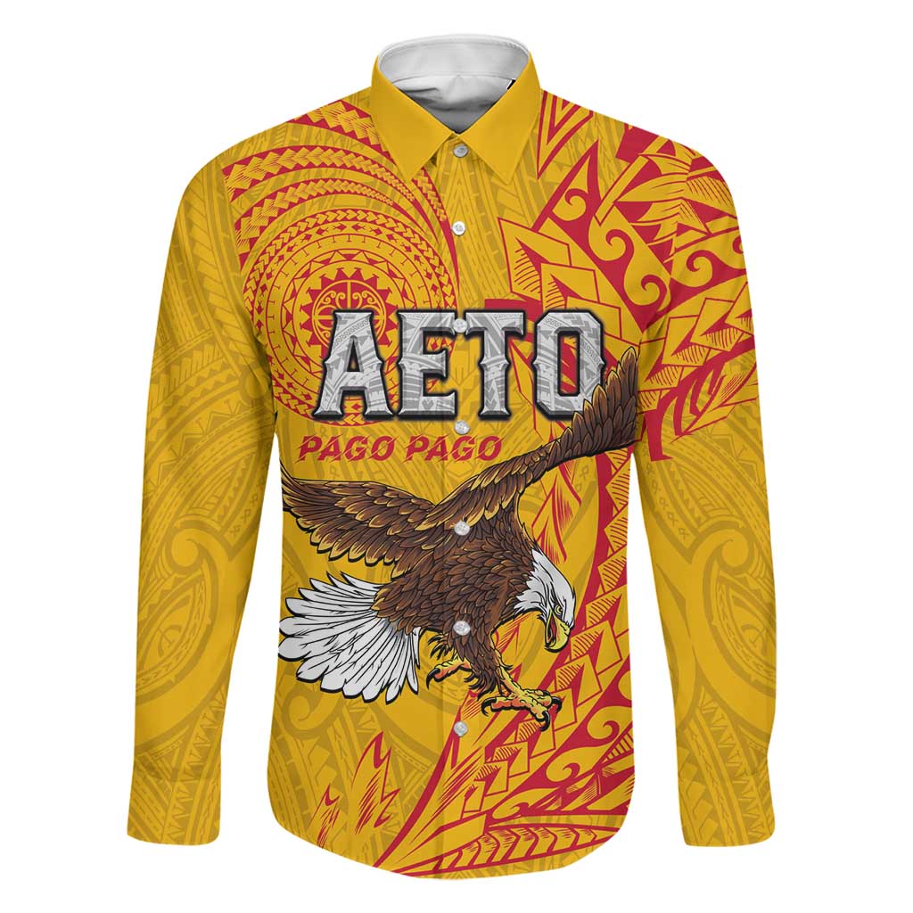 Personalised American Samoa Flag Day Family Matching Off Shoulder Short Dress and Hawaiian Shirt Fautasi Race Pago Pago-Aeto Eagle Wings Tribal Style
