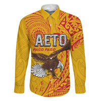 Personalised American Samoa Flag Day Family Matching Off Shoulder Short Dress and Hawaiian Shirt Fautasi Race Pago Pago-Aeto Eagle Wings Tribal Style