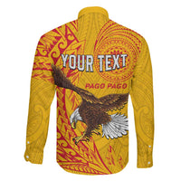 Personalised American Samoa Flag Day Family Matching Off Shoulder Short Dress and Hawaiian Shirt Fautasi Race Pago Pago-Aeto Eagle Wings Tribal Style