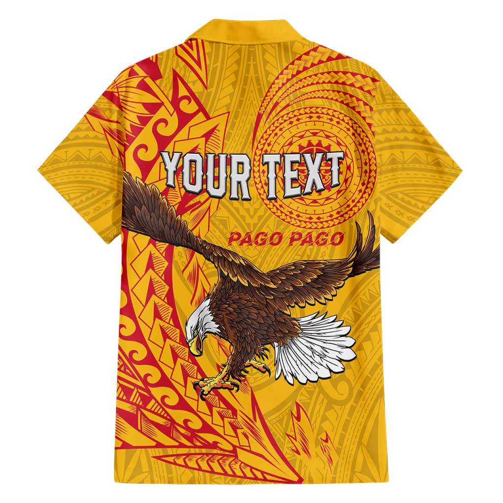 Personalised American Samoa Flag Day Family Matching Summer Maxi Dress and Hawaiian Shirt Fautasi Race Pago Pago-Aeto Eagle Wings Tribal Style