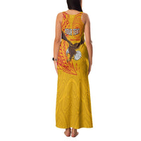 Personalised American Samoa Flag Day Family Matching Tank Maxi Dress and Hawaiian Shirt Fautasi Race Pago Pago-Aeto Eagle Wings Tribal Style
