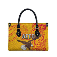 American Samoa Flag Day Leather Bag Fautasi Race Pago Pago-Aeto Eagle Wings Tribal Style LT03 - Polynesian Pride