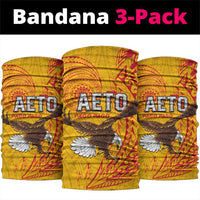 American Samoa Flag Day Neck Gaiter Fautasi Race Pago Pago-Aeto Eagle Wings Tribal Style LT03 package One Size: 25*50cm Multicolor - Polynesian Pride