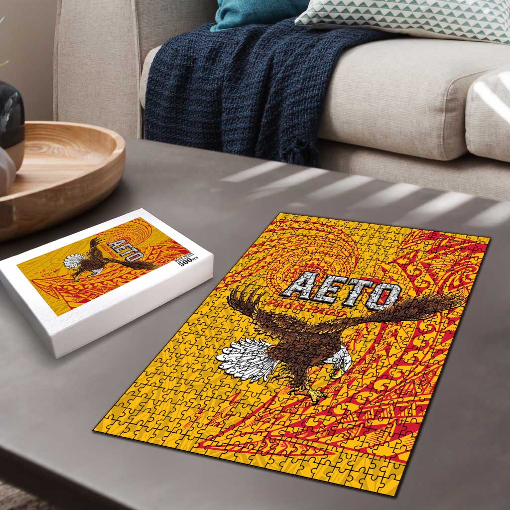 American Samoa Flag Day Puzzle Fautasi Race Pago Pago-Aeto Eagle Wings Tribal Style LT03 - Polynesian Pride