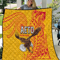 American Samoa Flag Day Quilt Fautasi Race Pago Pago-Aeto Eagle Wings Tribal Style LT03 Multicolor - Polynesian Pride