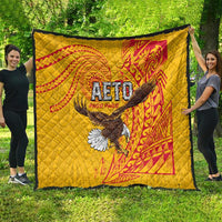 American Samoa Flag Day Quilt Fautasi Race Pago Pago-Aeto Eagle Wings Tribal Style LT03 - Polynesian Pride