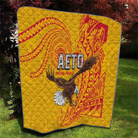 American Samoa Flag Day Quilt Fautasi Race Pago Pago-Aeto Eagle Wings Tribal Style LT03 - Polynesian Pride