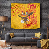 American Samoa Flag Day Tapestry Fautasi Race Pago Pago-Aeto Eagle Wings Tribal Style LT03 Multicolor - Polynesian Pride