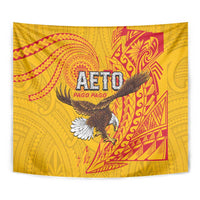 American Samoa Flag Day Tapestry Fautasi Race Pago Pago-Aeto Eagle Wings Tribal Style LT03 - Polynesian Pride