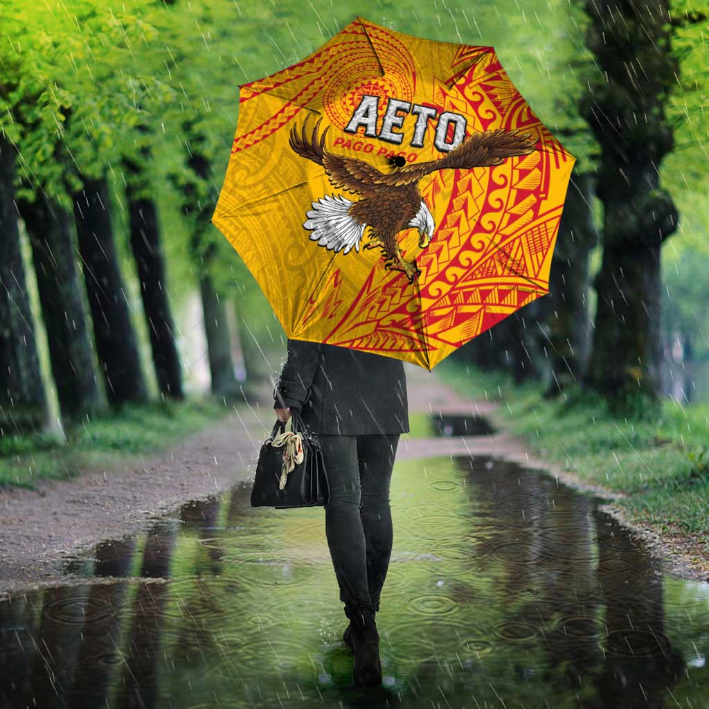 American Samoa Flag Day Umbrella Fautasi Race Pago Pago-Aeto Eagle Wings Tribal Style