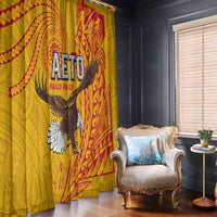 American Samoa Flag Day Window Curtain Fautasi Race Pago Pago-Aeto Eagle Wings Tribal Style LT03 - Polynesian Pride