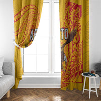 American Samoa Flag Day Window Curtain Fautasi Race Pago Pago-Aeto Eagle Wings Tribal Style LT03 - Polynesian Pride