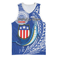 Personalised American Samoa Flag Day Basketball Jersey Fautasi Race Fagatogo-Iseula O Le Moana Sailfish Tribal Style