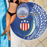 American Samoa Flag Day Beach Blanket Fautasi Race Fagatogo-Iseula O Le Moana Sailfish Tribal Style