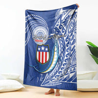 American Samoa Flag Day Blanket Fautasi Race Fagatogo-Iseula O Le Moana Sailfish Tribal Style