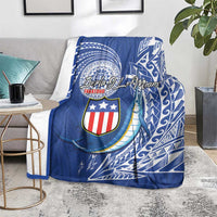 American Samoa Flag Day Blanket Fautasi Race Fagatogo-Iseula O Le Moana Sailfish Tribal Style