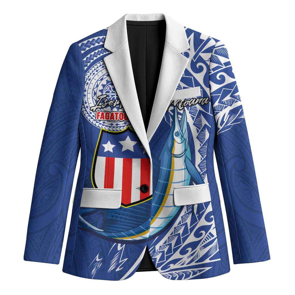 Personalised American Samoa Flag Day Blazer Fautasi Race Fagatogo-Iseula O Le Moana Sailfish Tribal Style LT03 Unisex Multicolor - Polynesian Pride