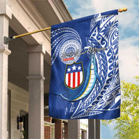 American Samoa Flag Day Garden Flag Fautasi Race Fagatogo-Iseula O Le Moana Sailfish Tribal Style