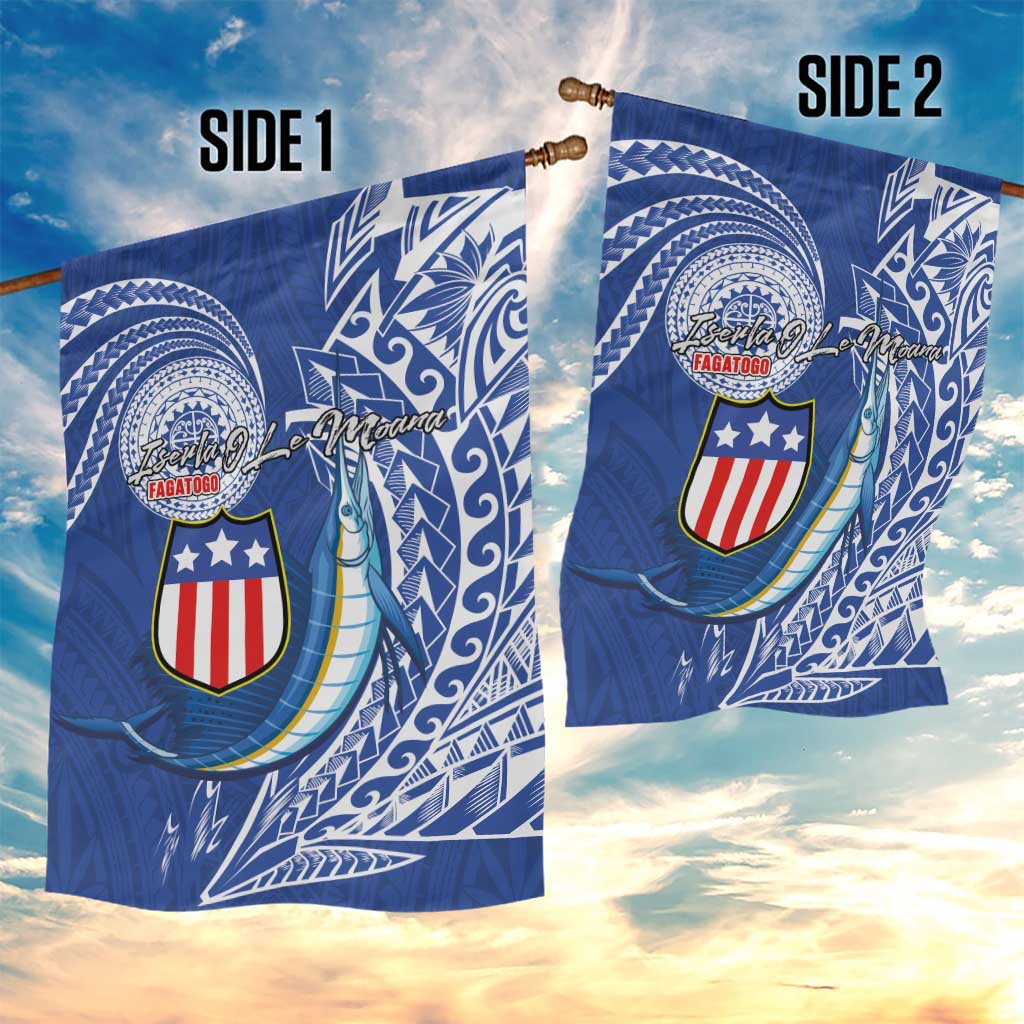 American Samoa Flag Day Garden Flag Fautasi Race Fagatogo-Iseula O Le Moana Sailfish Tribal Style