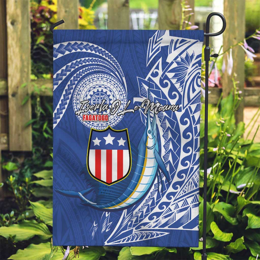 American Samoa Flag Day Garden Flag Fautasi Race Fagatogo-Iseula O Le Moana Sailfish Tribal Style