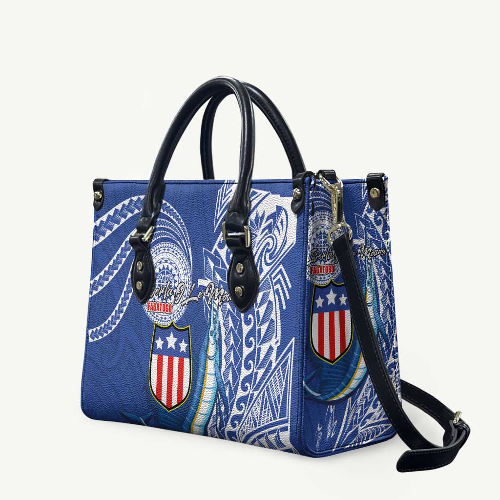 American Samoa Flag Day Leather Bag Fautasi Race Fagatogo-Iseula O Le Moana Sailfish Tribal Style LT03 Multicolor - Polynesian Pride