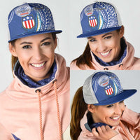 American Samoa Flag Day Mesh Trucker Cap Fautasi Race Fagatogo-Iseula O Le Moana Sailfish Tribal Style