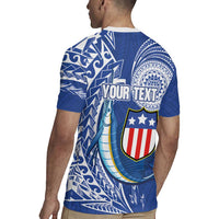 Personalised American Samoa Flag Day Rugby Jersey Fautasi Race Fagatogo-Iseula O Le Moana Sailfish Tribal Style