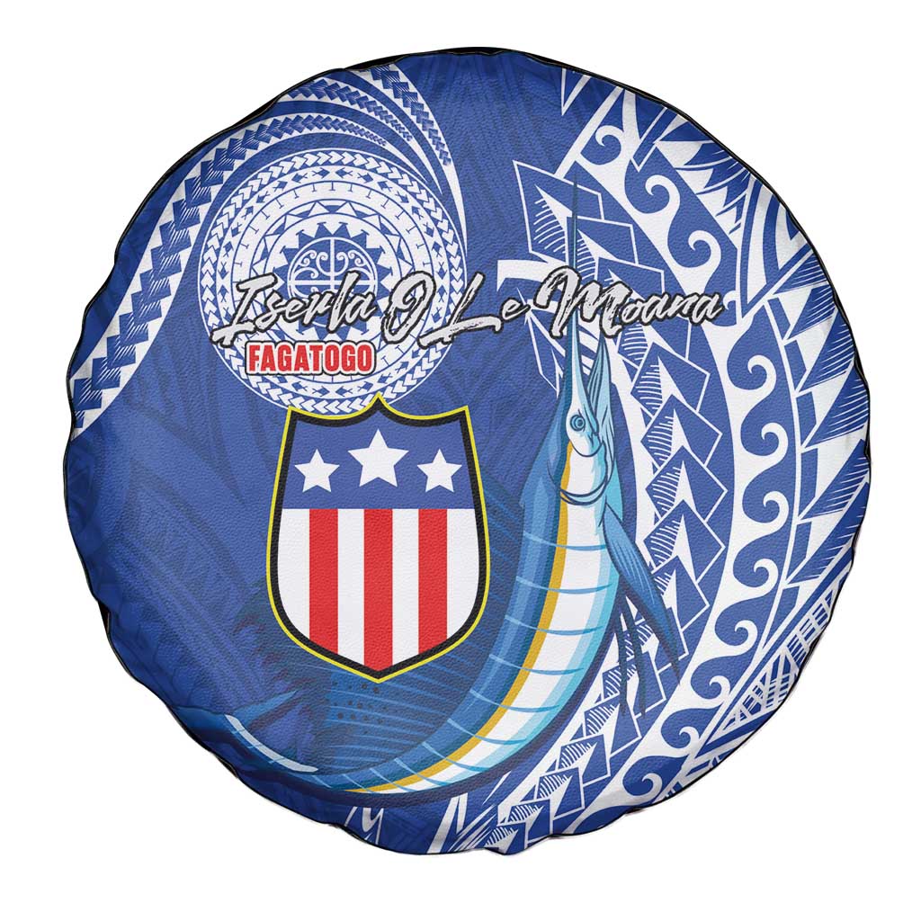 American Samoa Flag Day Spare Tire Cover Fautasi Race Fagatogo-Iseula O Le Moana Sailfish Tribal Style