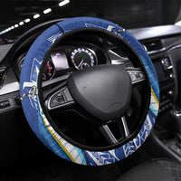 American Samoa Flag Day Steering Wheel Cover Fautasi Race Fagatogo-Iseula O Le Moana Sailfish Tribal Style