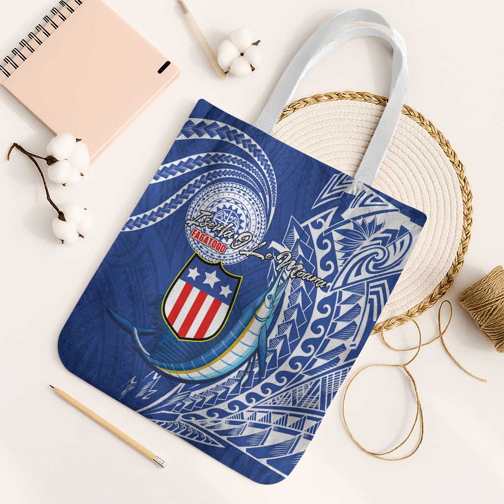 American Samoa Flag Day Tote Bag Fautasi Race Fagatogo-Iseula O Le Moana Sailfish Tribal Style