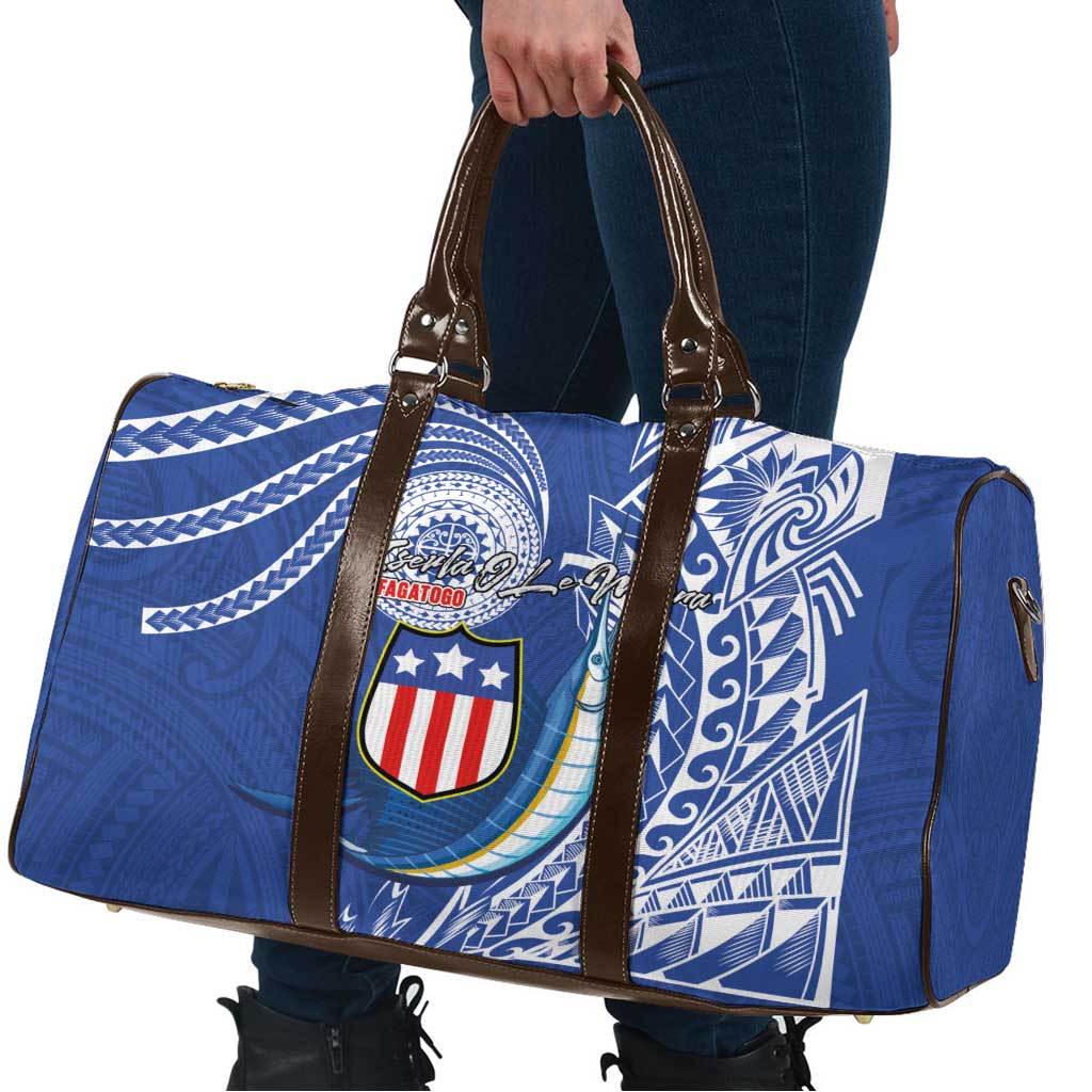 American Samoa Flag Day Travel Bag Fautasi Race Fagatogo-Iseula O Le Moana Sailfish Tribal Style