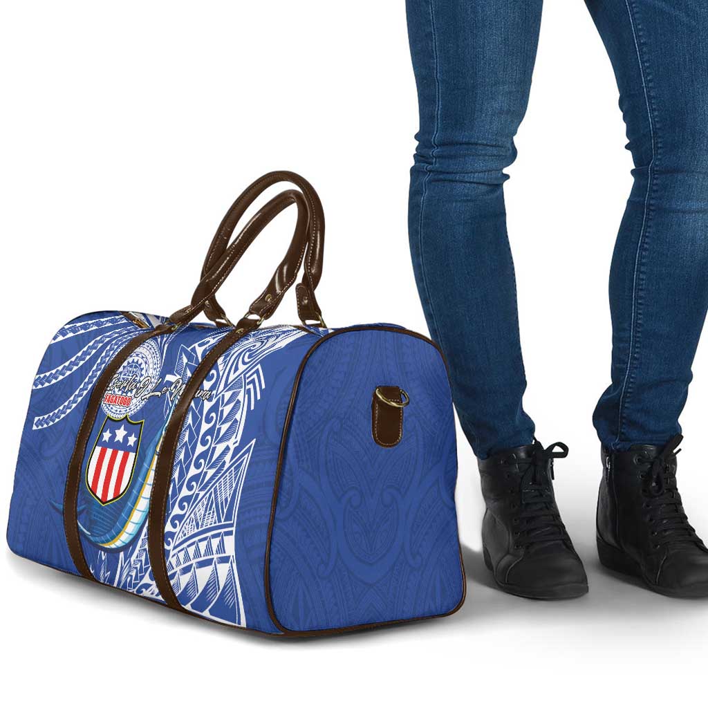 American Samoa Flag Day Travel Bag Fautasi Race Fagatogo-Iseula O Le Moana Sailfish Tribal Style