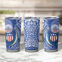 American Samoa Flag Day Tumbler Cup Fautasi Race Fagatogo-Iseula O Le Moana Sailfish Tribal Style