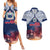 Samoa Indenpendence Day Couples Matching Summer Maxi Dress and Hawaiian Shirt Sky Fireworks with Flag Style LT03 Black - Polynesian Pride