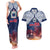 Samoa Indenpendence Day Couples Matching Tank Maxi Dress and Hawaiian Shirt Sky Fireworks with Flag Style LT03 Black - Polynesian Pride