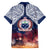 Samoa Indenpendence Day Family Matching Off Shoulder Long Sleeve Dress and Hawaiian Shirt Sky Fireworks with Flag Style LT03 - Polynesian Pride