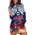 Samoa Indenpendence Day Hoodie Dress Sky Fireworks with Flag Style LT03 Black - Polynesian Pride