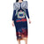 Samoa Indenpendence Day Long Sleeve Bodycon Dress Sky Fireworks with Flag Style LT03 Long Dress Black - Polynesian Pride