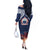 Samoa Indenpendence Day Off The Shoulder Long Sleeve Dress Sky Fireworks with Flag Style LT03 - Polynesian Pride