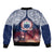 Samoa Indenpendence Day Sleeve Zip Bomber Jacket Sky Fireworks with Flag Style LT03 - Polynesian Pride