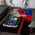 Personalised Samoa Indenpendence Day Area Rug Tropical Samoan Coat of Arms With Siapo Pattern LT03 Black - Polynesian Pride