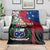 Personalised Samoa Indenpendence Day Blanket Tropical Samoan Coat of Arms With Siapo Pattern LT03 - Polynesian Pride