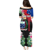 Personalised Samoa Indenpendence Day Puletasi Tropical Samoan Coat of Arms With Siapo Pattern LT03 - Polynesian Pride