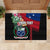 Personalised Samoa Indenpendence Day Rubber Doormat Tropical Samoan Coat of Arms With Siapo Pattern LT03 - Polynesian Pride